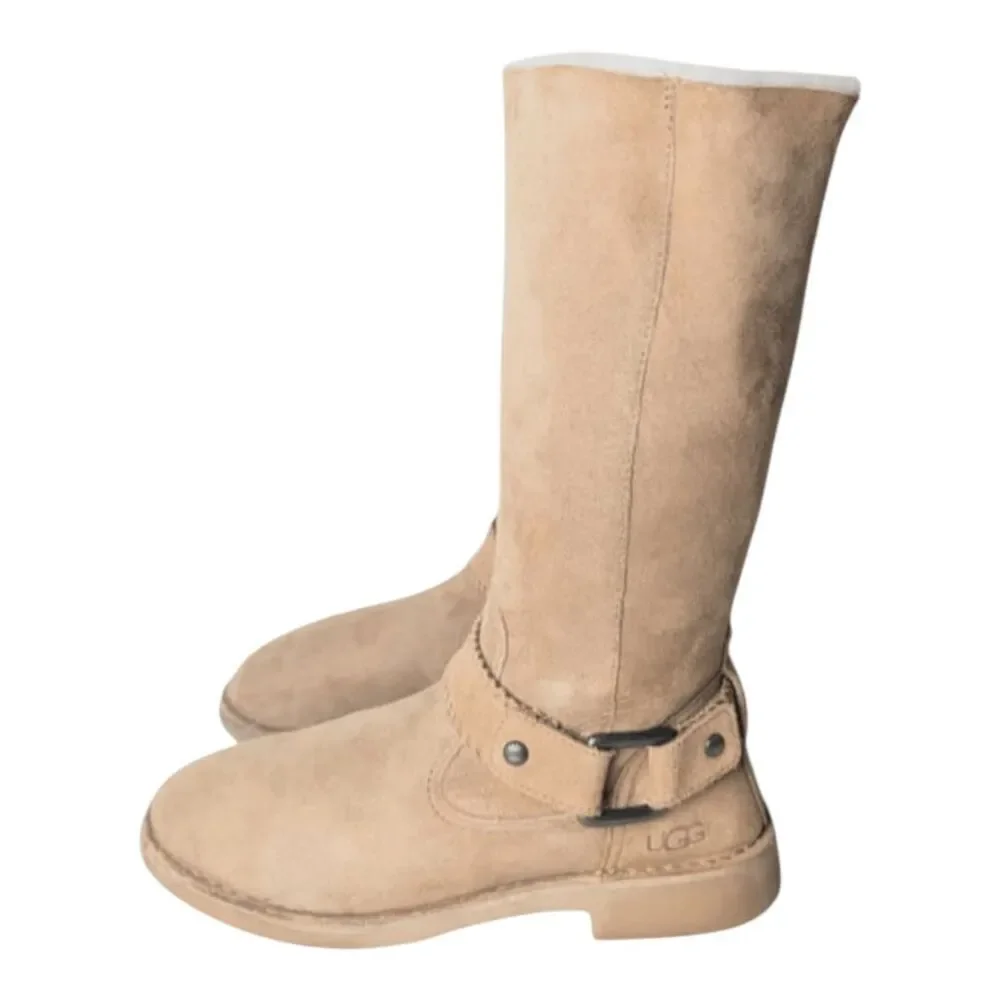 UGG Aveline Tall Waterproof Suede Shearling Lined Winter Boot Size 9.5